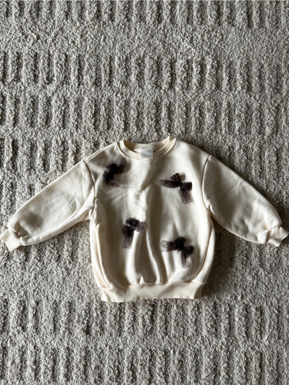 Zara Kids Cream Sweater with Bows